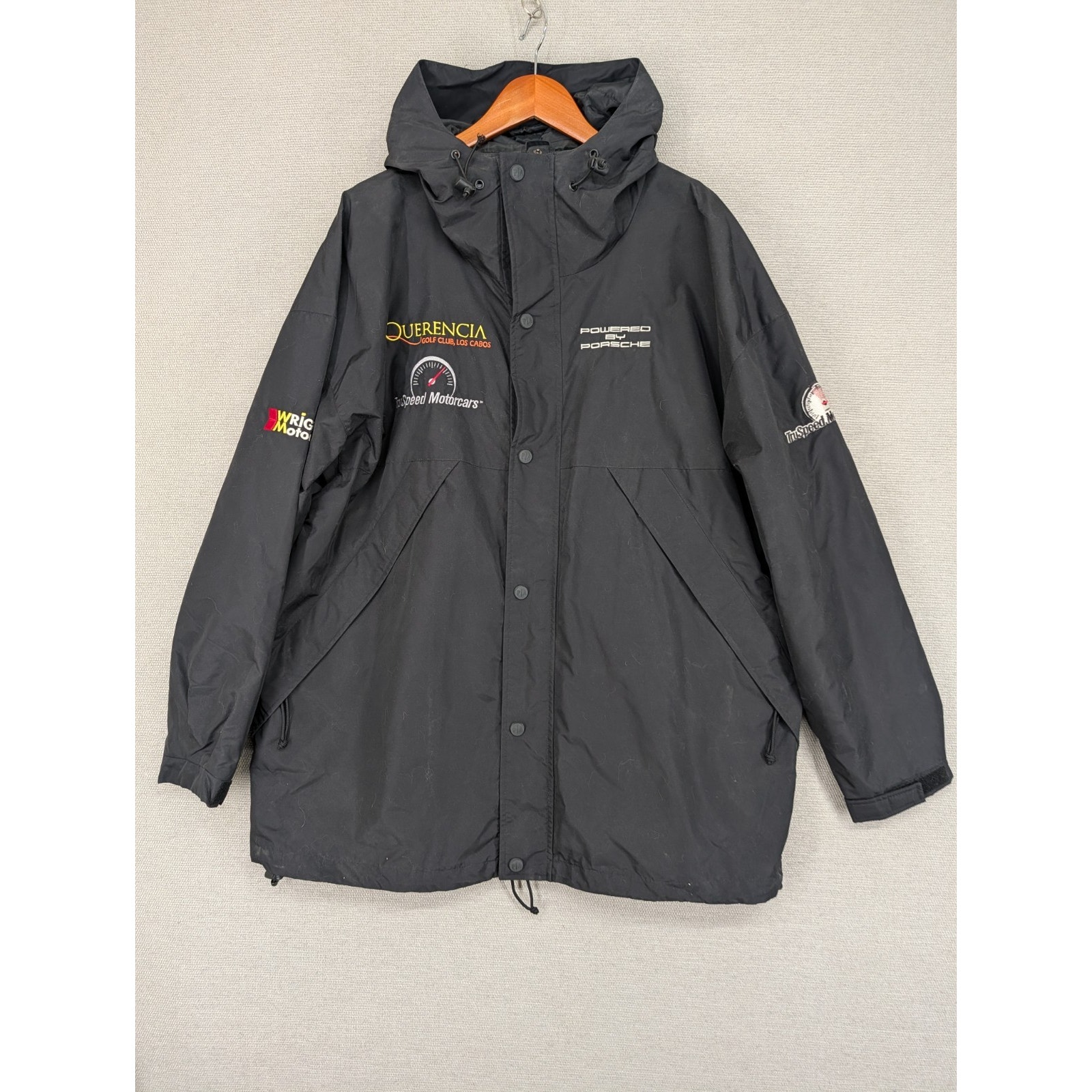 Porsche Truspeed Wright Motorsports Querencia Crew Rain Jacket Imsa Large